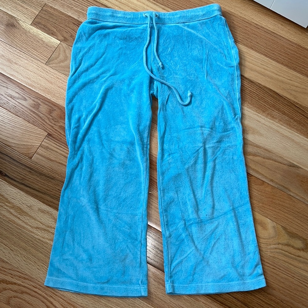 Express | size small cropped terry blue pants